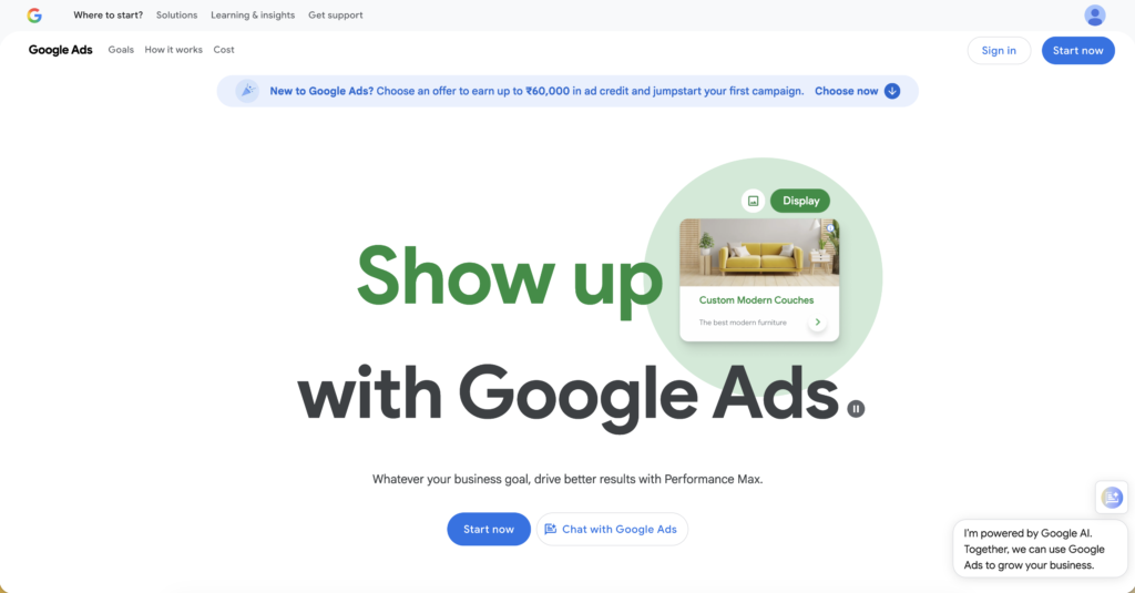 Google Ads is one the digital marketing tool for small businesses. 