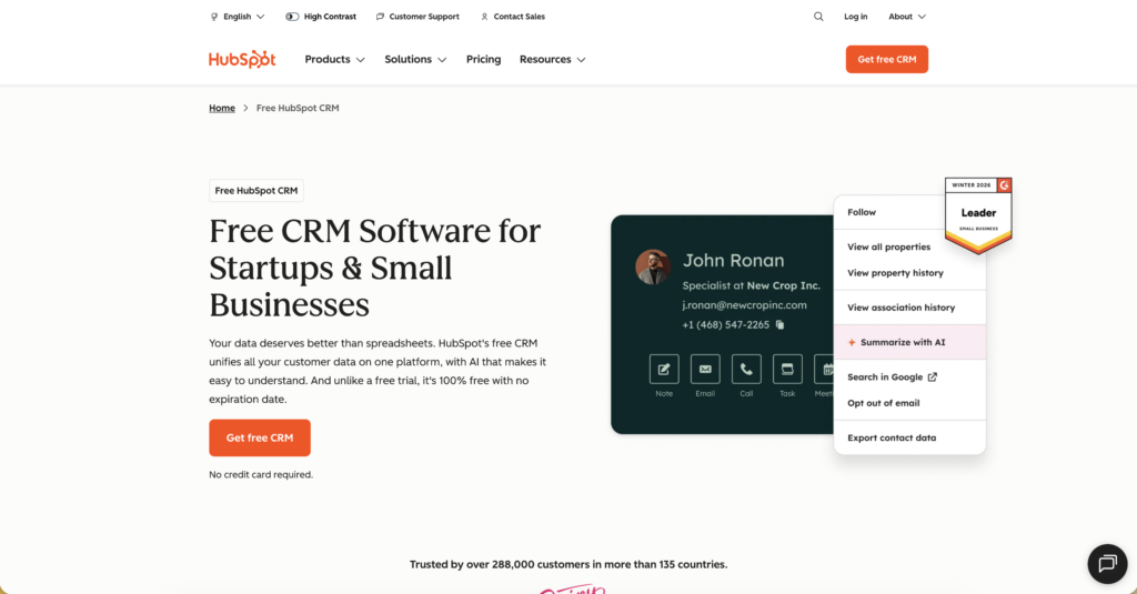 Hubspot CRM is one the digital marketing tool for small businesses. 