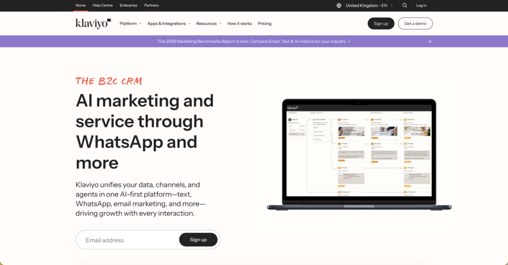 Klaviyo is one the digital marketing tool for small businesses. 