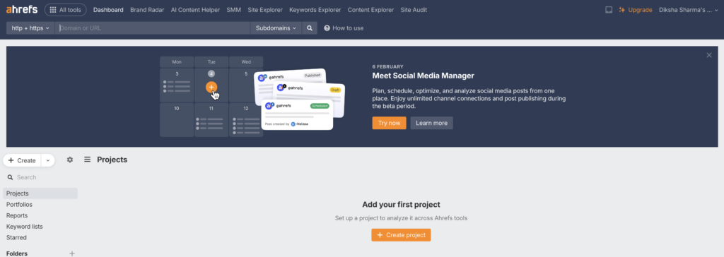 Ahrefs is one the digital marketing tool for small businesses. 