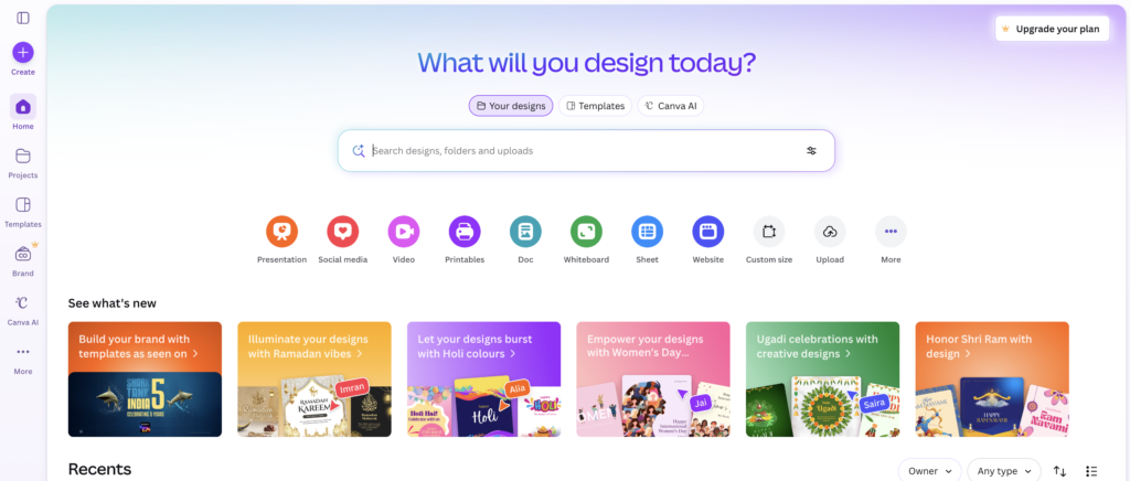 Canva is one the digital marketing tool for small businesses. 
